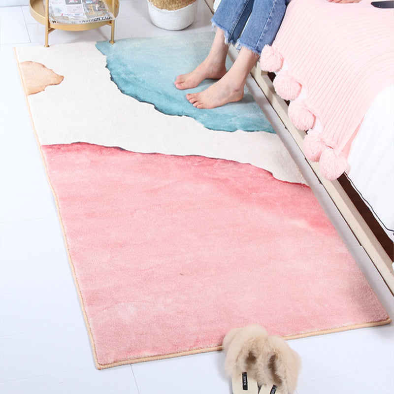 Scandinavian Color Block Rug Multi Color Polypropylene Indoor Rug Non-Slip Backing Pet Friendly Area Carpet for Bedroom Clearhalo 'Area Rug' 'Rug' 2301478