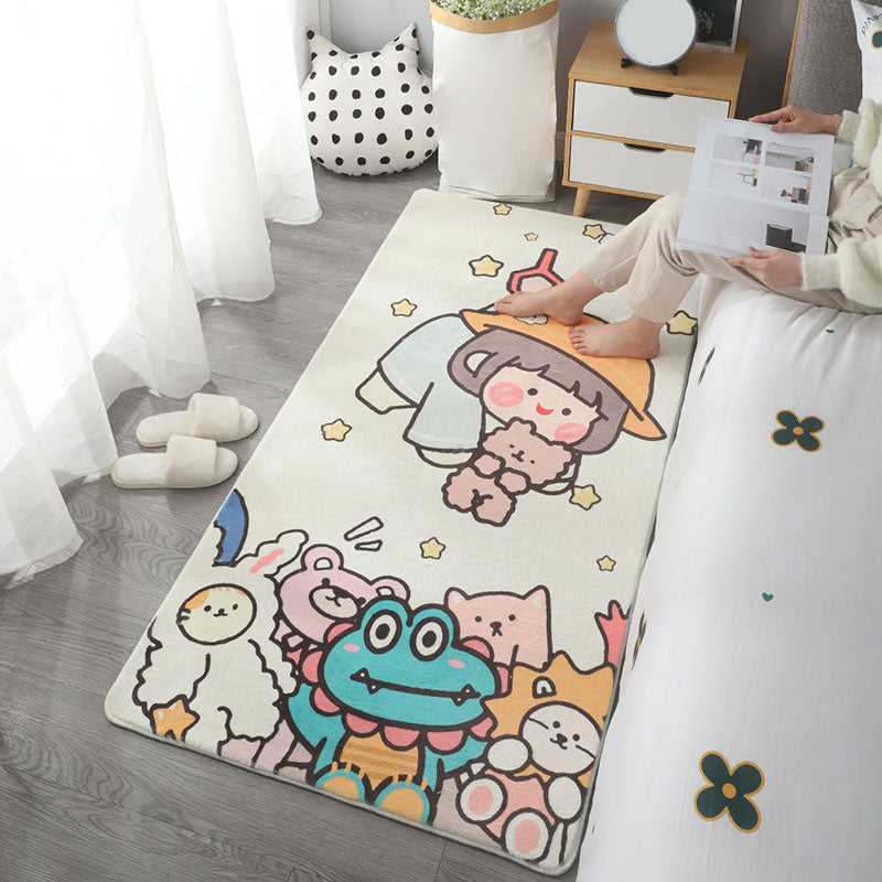 Multi Colored Simple Rug Polyster Cartoon Patterned Area Rug Anti-Slip Backing Stain-Resistant Area Carpet for Bedroom Clearhalo 'Area Rug' 'Rug' 2301550