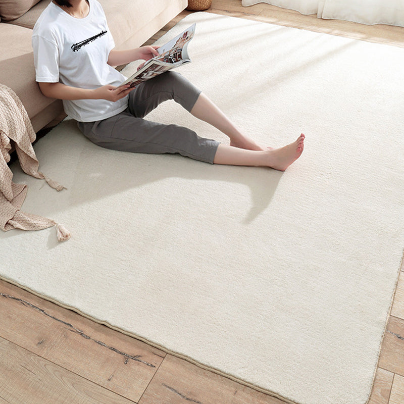 Casual Bedroom Rug Multi Colored Solid Color Area Carpet Lamb Wool Non-Slip Backing Pet Friendly Rug Clearhalo 'Area Rug' 'Casual' 'Rugs' Rug' 2301560