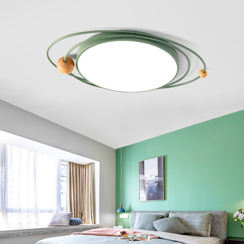 Nordic Orbit Shaped Flush Light Acrylic Childrens Bedroom LED Ceiling Mounted Lamp Clearhalo 'Ceiling Lights' 'Close To Ceiling Lights' 'Close to ceiling' 'Flush mount' Lighting' 2307468