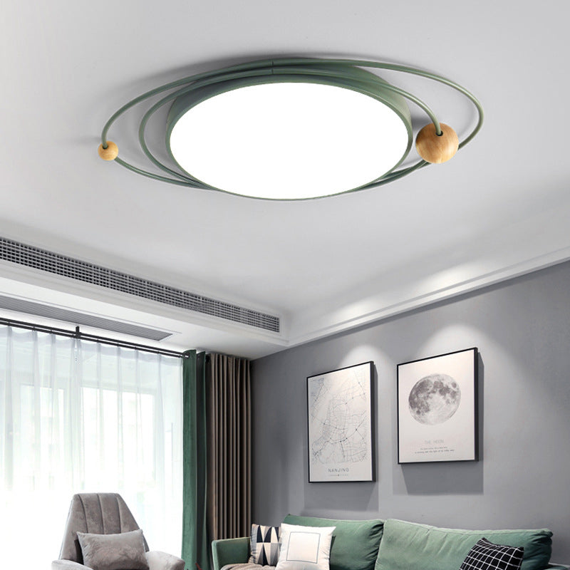 Nordic Orbit Shaped Flush Light Acrylic Childrens Bedroom LED Ceiling Mounted Lamp Clearhalo 'Ceiling Lights' 'Close To Ceiling Lights' 'Close to ceiling' 'Flush mount' Lighting' 2307471