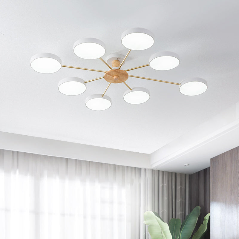 Minimalistic Molecule LED Ceiling Light Acrylic Living Room Semi Flush Chandelier Clearhalo 'Ceiling Lights' 'Close To Ceiling Lights' 'Close to ceiling' 'Semi-flushmount' Lighting' 2307522