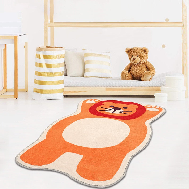 Irregular Shape Animal Rug Multi Colored Unique Indoor Rug Super Fiber Non-Slip Backing Pet Friendly Carpet for Room Clearhalo 'Area Rug' 'Rug' 2308889