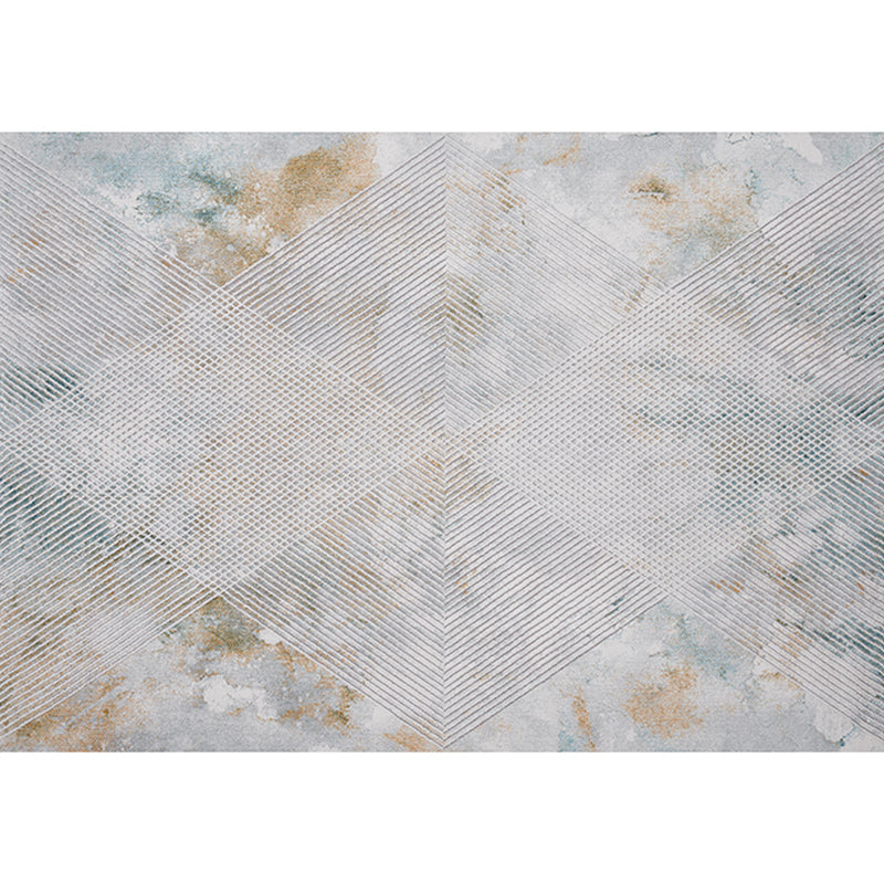 Casual Decoration Rug Multi Colored Abstract Pattern Indoor Rug Cotton Blend Anti-Slip Backing Pet Friendly Carpet Grey Clearhalo 'Area Rug' 'Rug' 2308922