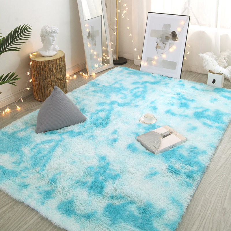 Minimalist Bedroom Rug Multi Color Solid Color Indoor Rug Polypropylene Non-Slip Backing Pet Friendly Area Carpet Sky Blue Clearhalo 'Area Rug' 'Casual' 'Rugs' Rug' 2309112