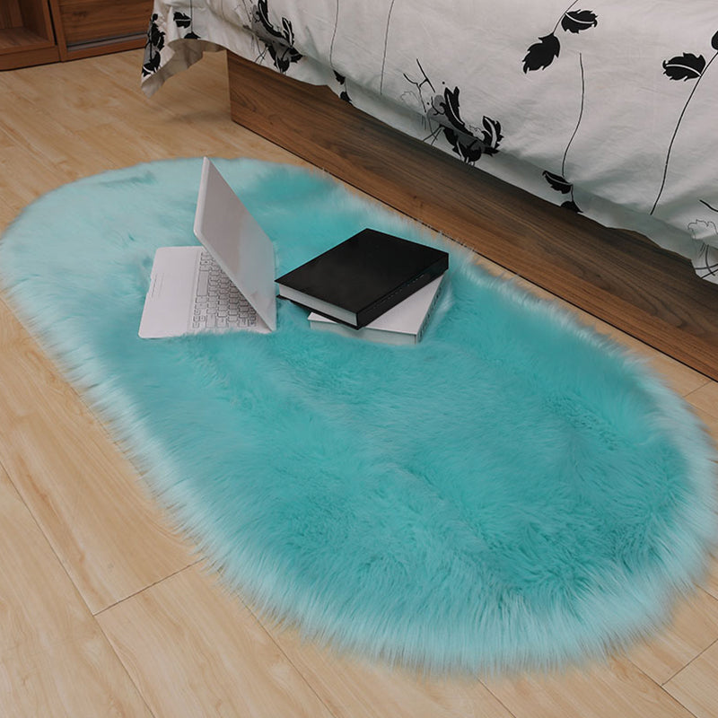 Novelty Bedroom Rug Multi Colored Solid Color Indoor Rug Polypropylene Pet Friendly Washable Easy Care Carpet Blue Clearhalo 'Area Rug' 'Casual' 'Rugs' Rug' 2309119