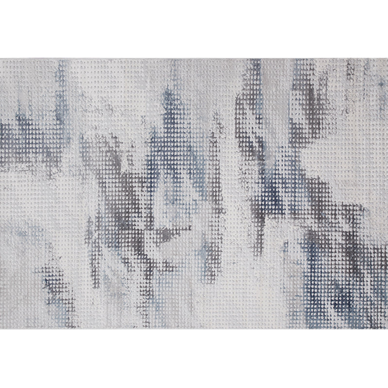 Multi Colored Abstract Printed Rug Cotton Blend Casual Area Carpet Non-Slip Backing Pet Friendly Rug for Living Room Gray Blue Clearhalo 'Area Rug' 'Rug' 2309249