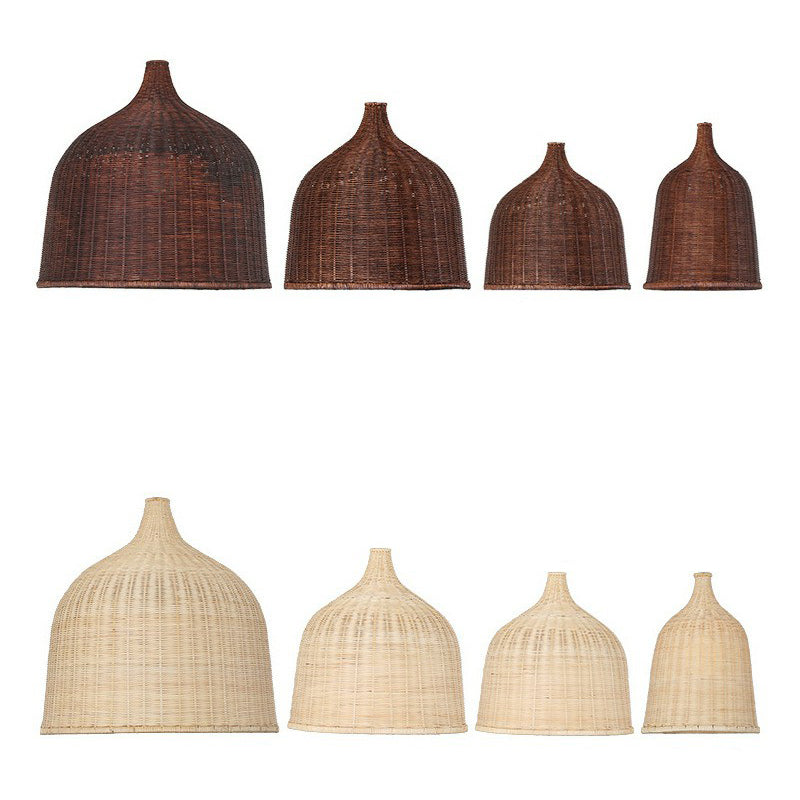 Hand-Braided Pendant Light Fixture Asia Bamboo 1 Bulb Restaurant Ceiling Hang Lamp Clearhalo 'Ceiling Lights' 'Pendant Lights' 'Pendants' Lighting' 2310407