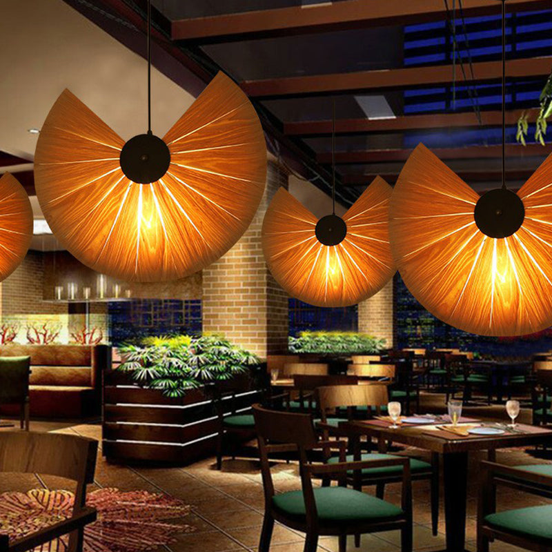 Plant Restaurant Ceiling Suspension Lamp Wooden Decorative Pendant Lighting Fixture Clearhalo 'Ceiling Lights' 'Pendant Lights' 'Pendants' Lighting' 2310554