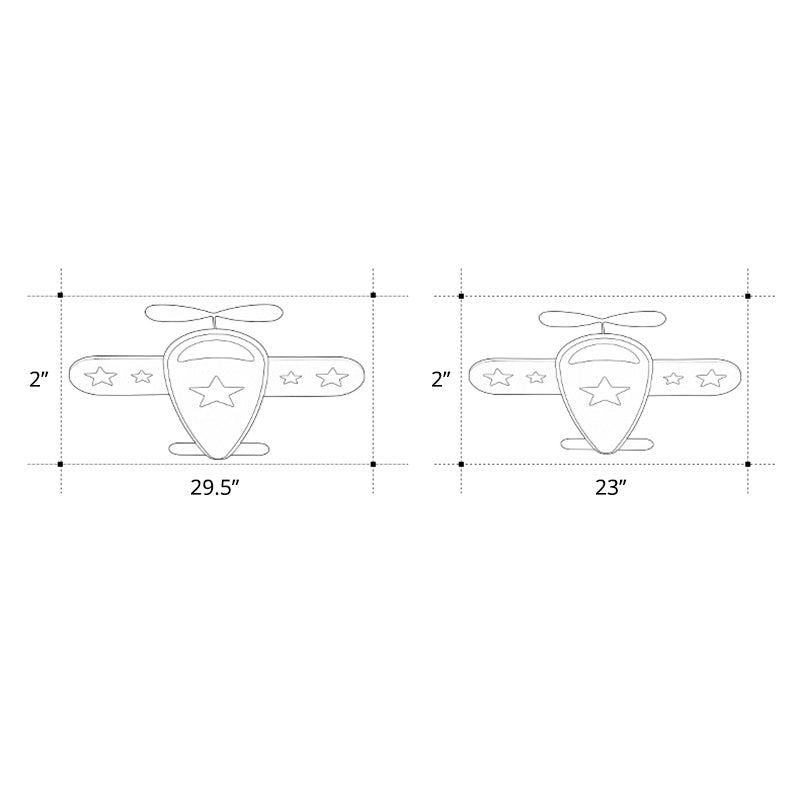 Airplane Ceiling Flush Light Fixture Cartoon Metal Boys Room LED Flush Mount in Red-Navy Blue Clearhalo 'Ceiling Lights' 'Close To Ceiling Lights' 'Close to ceiling' 'Flush mount' Lighting' 2310922