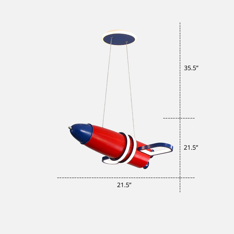 Red and Blue Satellite Pendant Light Cartoon LED Acrylic Chandelier for Baby Room Clearhalo 'Ceiling Lights' 'Chandeliers' Lighting' options 2310949