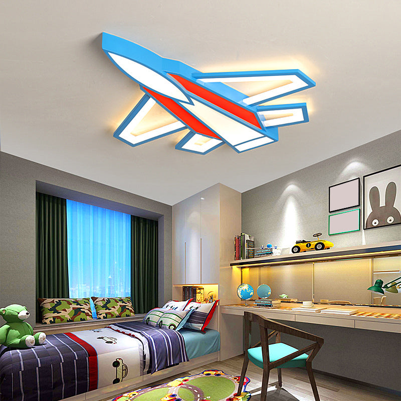 Cartoon Plane LED Flush Mount Fixture Metal Childrens Room Flush Mount Ceiling Light Clearhalo 'Ceiling Lights' 'Close To Ceiling Lights' 'Close to ceiling' 'Flush mount' Lighting' 2311152