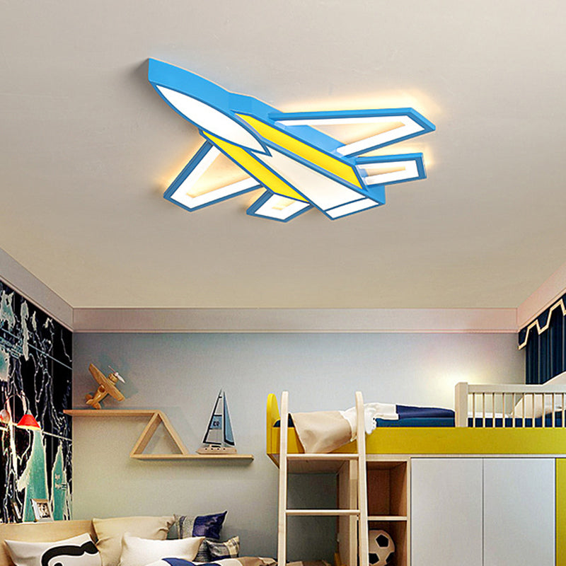 Cartoon Plane LED Flush Mount Fixture Metal Childrens Room Flush Mount Ceiling Light Clearhalo 'Ceiling Lights' 'Close To Ceiling Lights' 'Close to ceiling' 'Flush mount' Lighting' 2311155