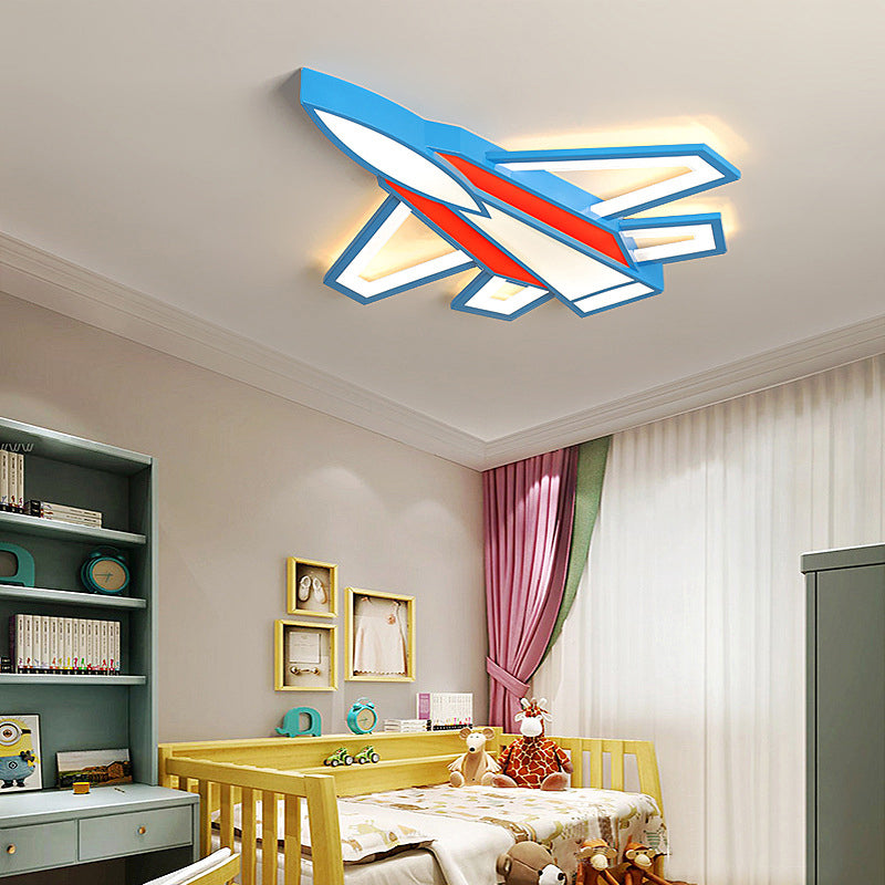 Cartoon Plane LED Flush Mount Fixture Metal Childrens Room Flush Mount Ceiling Light Clearhalo 'Ceiling Lights' 'Close To Ceiling Lights' 'Close to ceiling' 'Flush mount' Lighting' 2311157