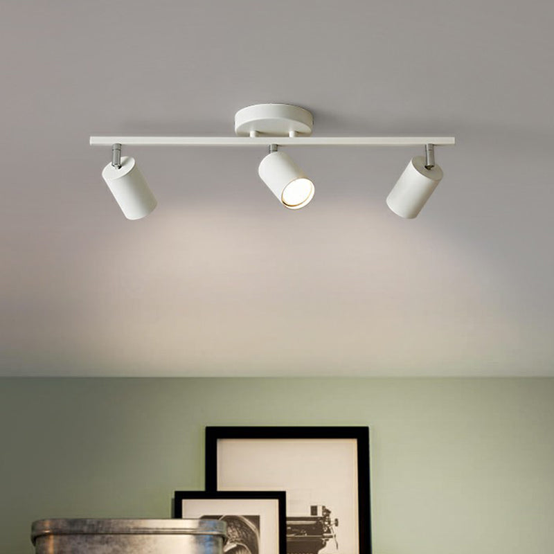 Metal Tube Spotlight Track Lamp Modern Semi Flush Mount Ceiling Light for Clothing Store Clearhalo 'Ceiling Lights' 'Close To Ceiling Lights' 'Close to ceiling' 'Semi-flushmount' Lighting' 2311479