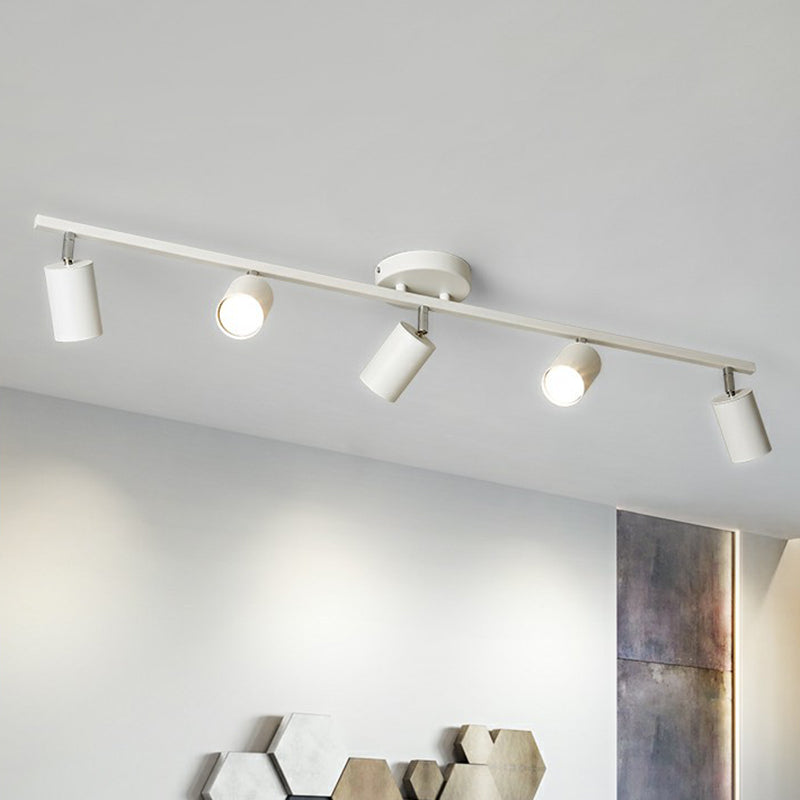 Metal Tube Spotlight Track Lamp Modern Semi Flush Mount Ceiling Light for Clothing Store Clearhalo 'Ceiling Lights' 'Close To Ceiling Lights' 'Close to ceiling' 'Semi-flushmount' Lighting' 2311482