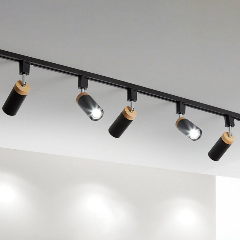 Tubular Ceiling Track Light Modern Metal Spotlight Semi Mount Lighting for Commercial Use Clearhalo 'Ceiling Lights' 'Close To Ceiling Lights' 'Close to ceiling' 'Flush mount' Lighting' 2311528