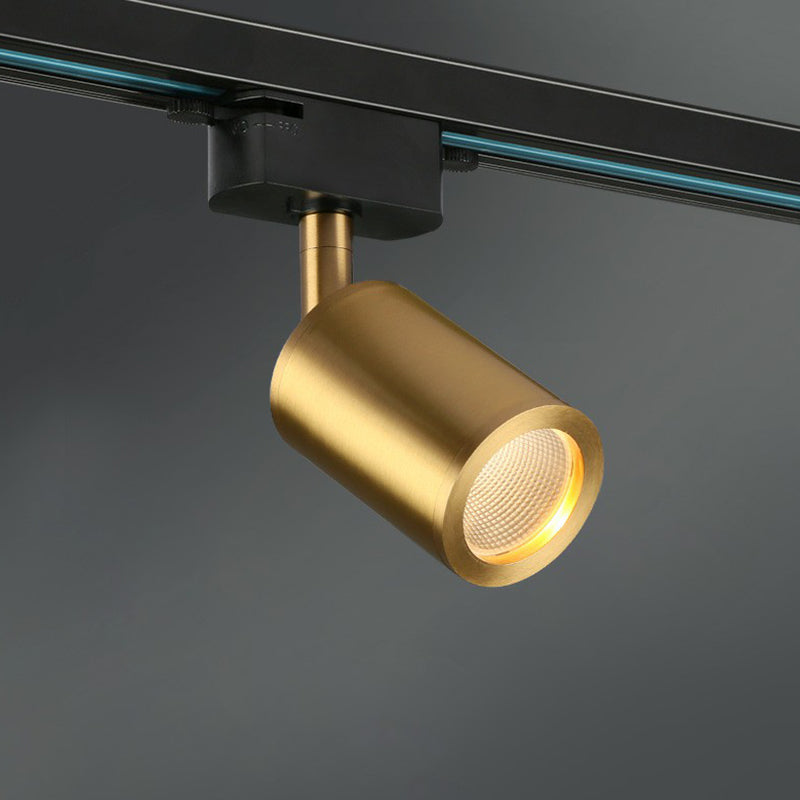 Tube LED Spotlight Track Lighting Postmodern Metal Black and Gold Semi-Flush Ceiling Light 1 Gold Warm Clearhalo 'Ceiling Lights' 'Close To Ceiling Lights' 'Close to ceiling' 'Semi-flushmount' Lighting' 2312115