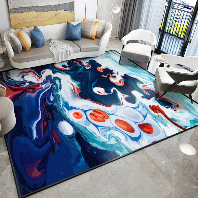 Dazzling Modern Rug Multicolor Abstract Print Rug Non-Slip Machine Washable Stain Resistant Rug for Drawing Room Dark Blue Clearhalo 'Area Rug' 'Modern' 'Rugs' Rug' 2317055