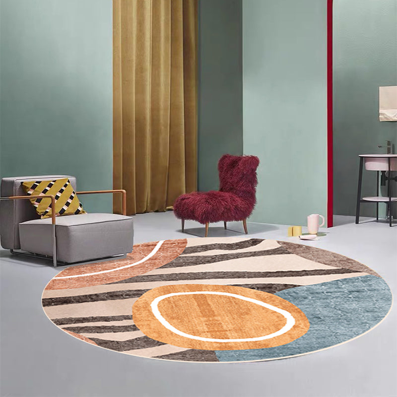 Contemporary Decoration Rug Multi Colored Geo Printed Area Carpet Cotton Blend Anti-Slip Backing Easy Care Rug Clearhalo 'Area Rug' 'Rug' 2317486