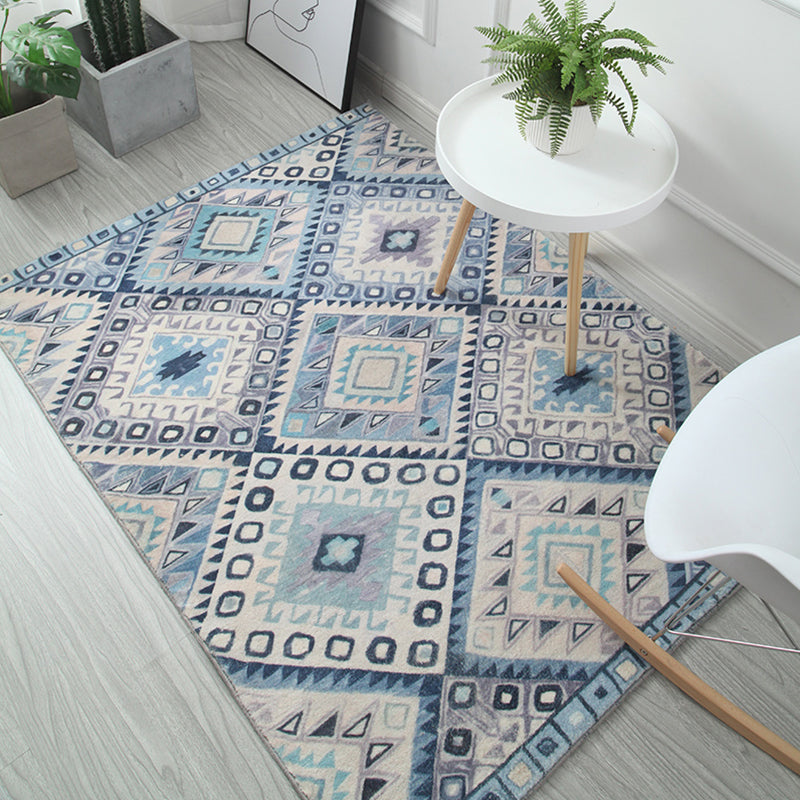 Multi Color Modern Rug Polypropylene Southwestern Print Indoor Rug Non-Slip Backing Pet Friendly Area Carpet for Living Room Gray Blue Clearhalo 'Area Rug' 'Rugs' 'Southwestern' Rug' 2317641