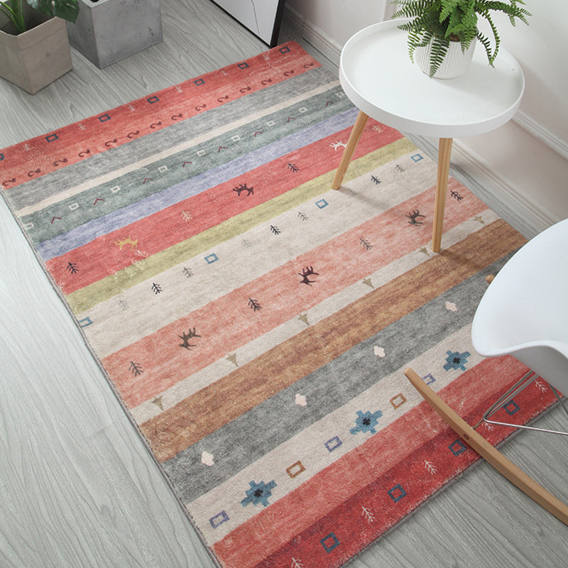 Multi Color Modern Rug Polypropylene Southwestern Print Indoor Rug Non-Slip Backing Pet Friendly Area Carpet for Living Room Orange Red Clearhalo 'Area Rug' 'Rugs' 'Southwestern' Rug' 2317645