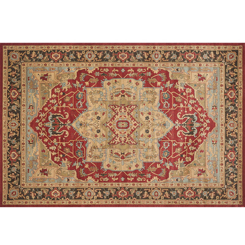 Natural Living Room Rug Multicolor Geo Pattern Indoor Rug Polypropylene Anti-Slip Machine Washable Area Carpet Red Clearhalo 'Area Rug' 'Rugs' 'Southwestern' Rug' 2317671