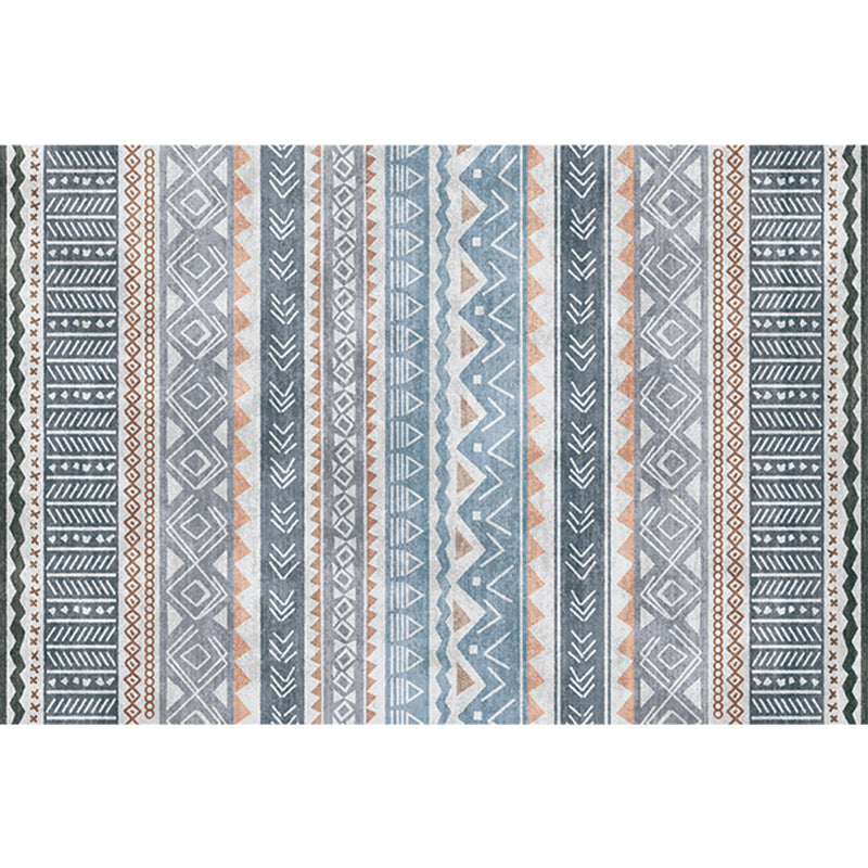 Natural Living Room Rug Multi-Color Geo Printed Area Carpet Synthetics Anti-Slip Backing Pet Friendly Indoor Rug Gray Blue Clearhalo 'Area Rug' 'Rugs' 'Southwestern' Rug' 2317683