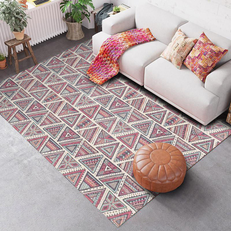 Southwestern Geo Pattern Rug Multi-Color Polyster Area Rug Easy Care Pet Friendly Washable Area Carpet for Room Pink Clearhalo 'Area Rug' 'Rugs' 'Southwestern' Rug' 2317710