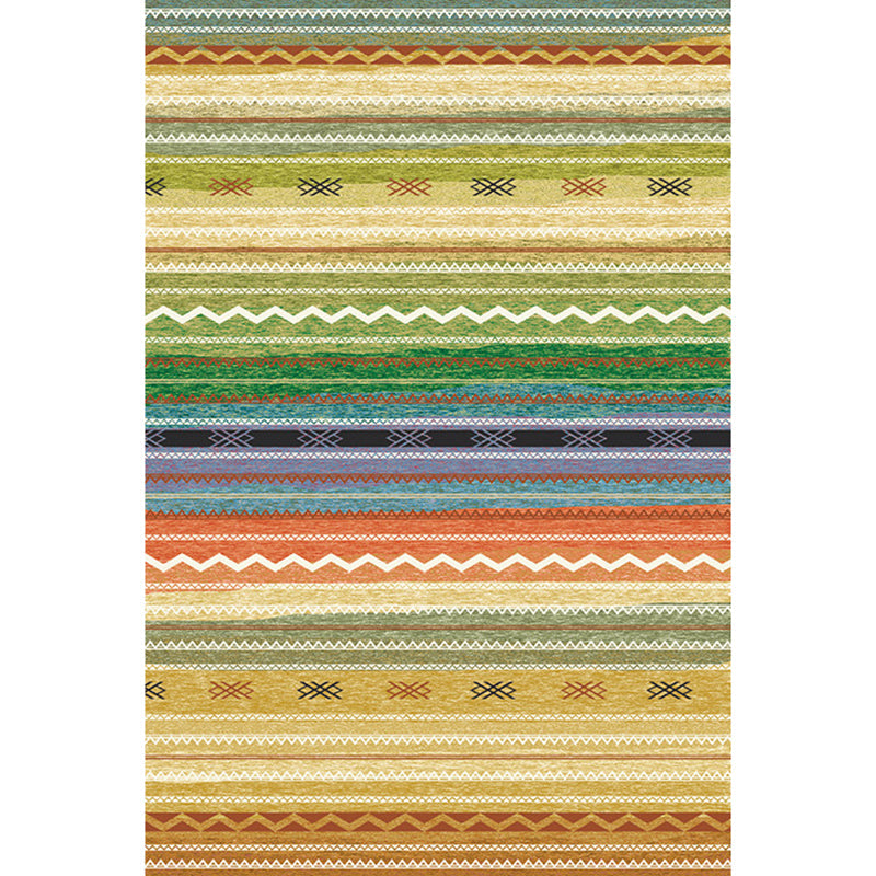 Boho Parlor Rug Multi-Color Geometric Printed Area Carpet Synthetics Non-Slip Pet Friendly Easy Care Indoor Rug Yellow-Green Clearhalo 'Area Rug' 'Bohemian' 'Rugs' Rug' 2317783