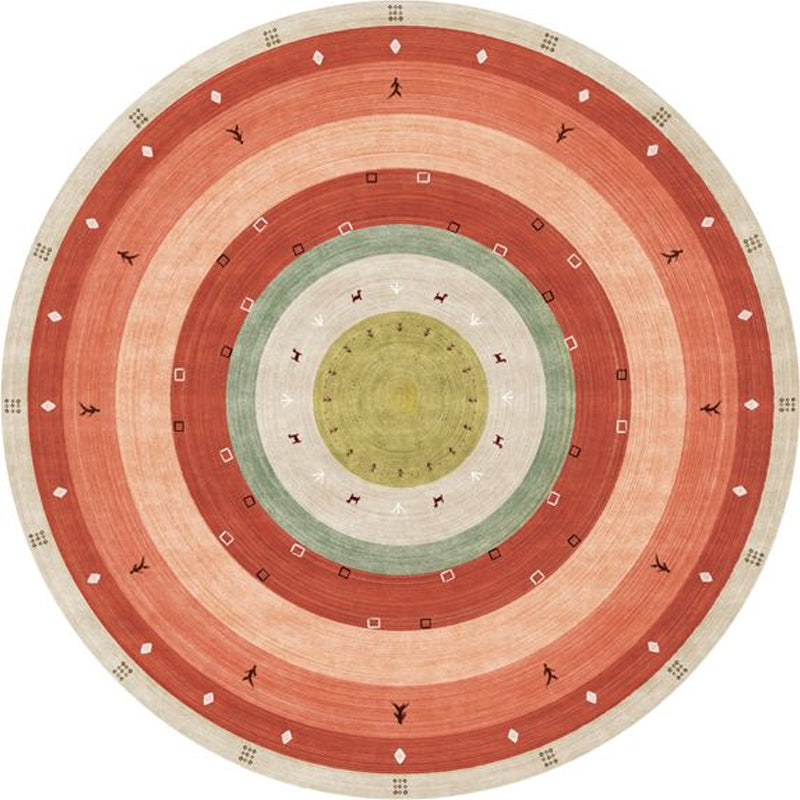 Southwestern Bedroom Rug Multi-Color Geometric Print Indoor Rug Polyster Anti-Slip Backing Pet Friendly Area Carpet Orange Red Clearhalo 'Area Rug' 'Rugs' 'Southwestern' Rug' 2317799