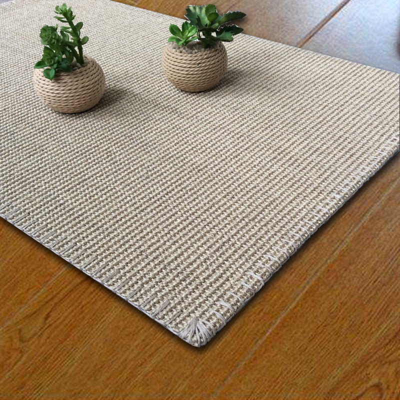 Farmhouse Solid Color Rug Gray Khaki Sisal Indoor Rug Non-Slip Backing Machine Washable Area Carpet for Bedroom Clearhalo 'Area Rug' 'Rug' 2317824