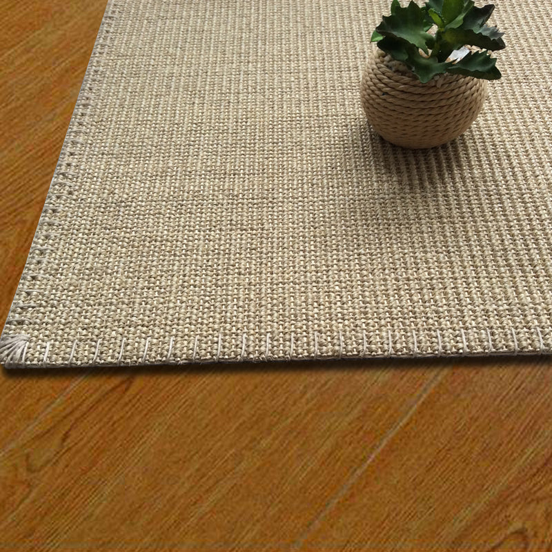 Farmhouse Solid Color Rug Gray Khaki Sisal Indoor Rug Non-Slip Backing Machine Washable Area Carpet for Bedroom Clearhalo 'Area Rug' 'Rug' 2317825