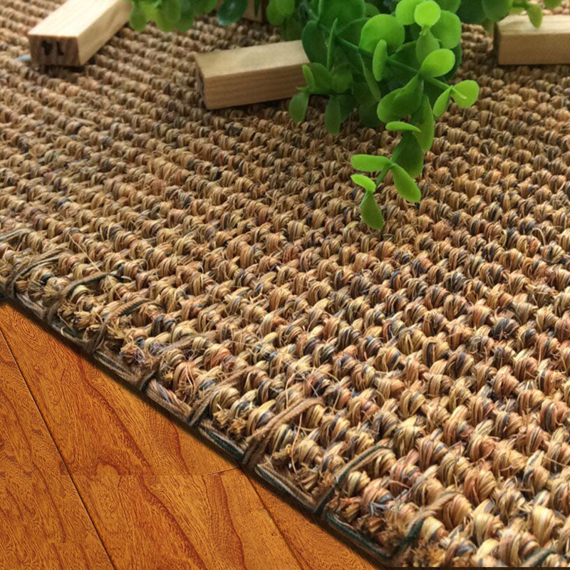 Cottage Solid Color Rug Gray Khaki Sisal Indoor Rug Non-Slip Backing Machine Washable Pet Friendly Area Carpet for Living Room Clearhalo 'Area Rug' 'Rug' 2317830