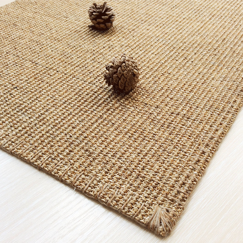 Light Brown Simple Rug Sisal Solid Color Indoor Rug Stain-Resistant Pet Friendly Easy Care Area Carpet for Home Decoration Light Brown Clearhalo 'Area Rug' 'Rug' 2317832