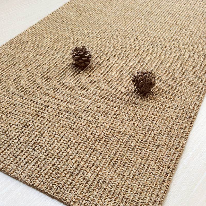 Light Brown Simple Rug Sisal Solid Color Indoor Rug Stain-Resistant Pet Friendly Easy Care Area Carpet for Home Decoration Clearhalo 'Area Rug' 'Rug' 2317833