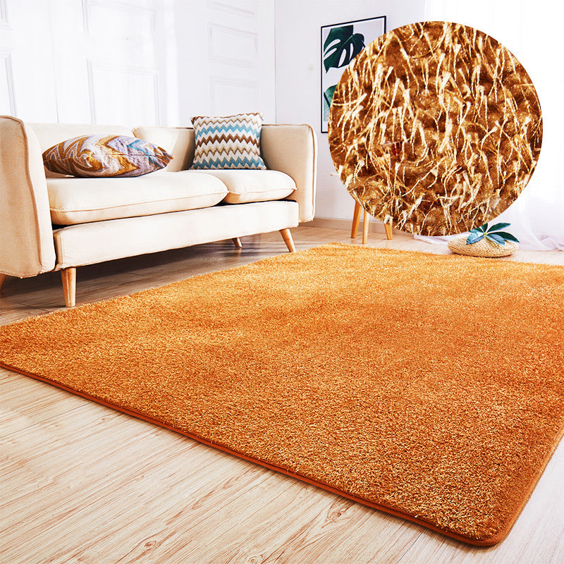 Simple Solid Color Rug Multi Colored Cotton Blend Indoor Rug Non-Slip Backing Pet Friendly Easy Care Carpet for Room Light Khaki Clearhalo 'Area Rug' 'Casual' 'Rugs' Rug' 2325490