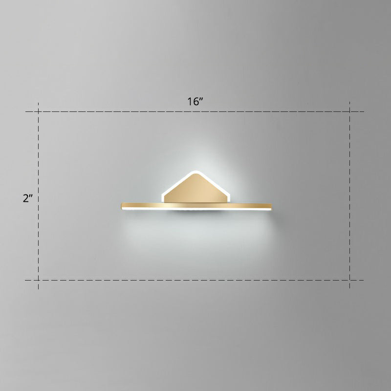 Acrylic Linear LED Vanity Sconce Light Minimalism Gold Finish Wall Lighting for Bathroom Gold 19.5