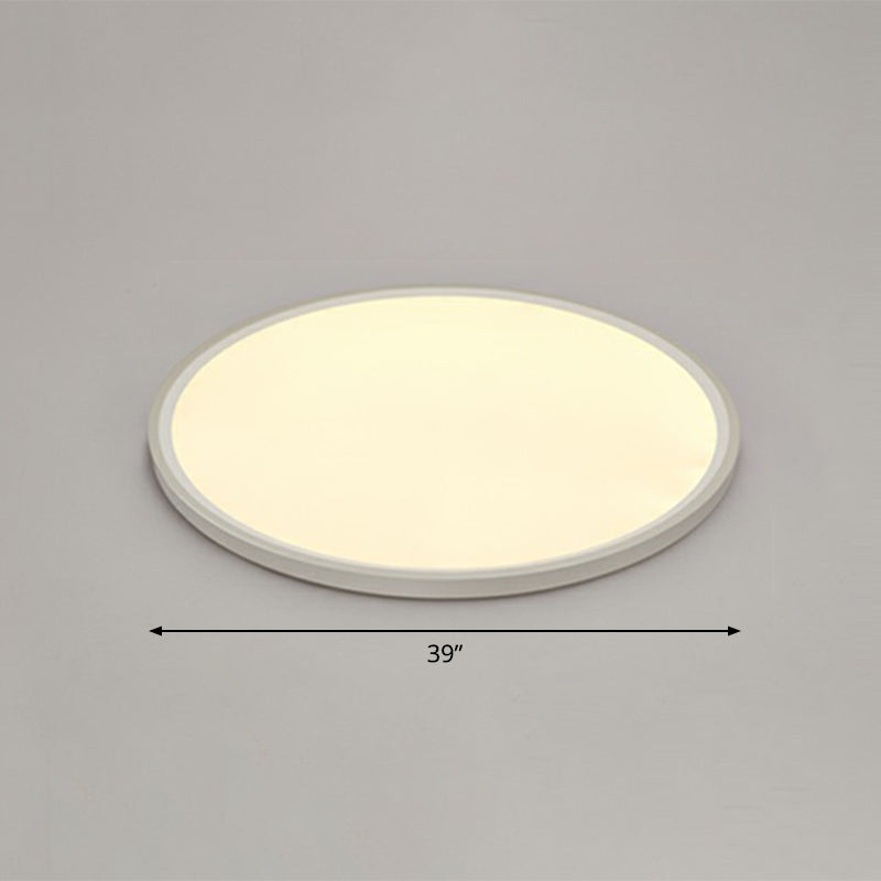 Ultrathin LED Ceiling Mount Fixture Simple Style Acrylic White Flushmount Lighting White 39