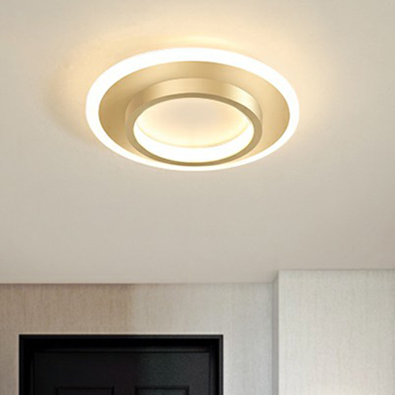 Simple Style Geometric Flushmount Ceiling Lamp Metal Corridor Flush Mounted Light Clearhalo 'Ceiling Lights' 'Close To Ceiling Lights' 'Close to ceiling' 'Flush mount' Lighting' 2327227