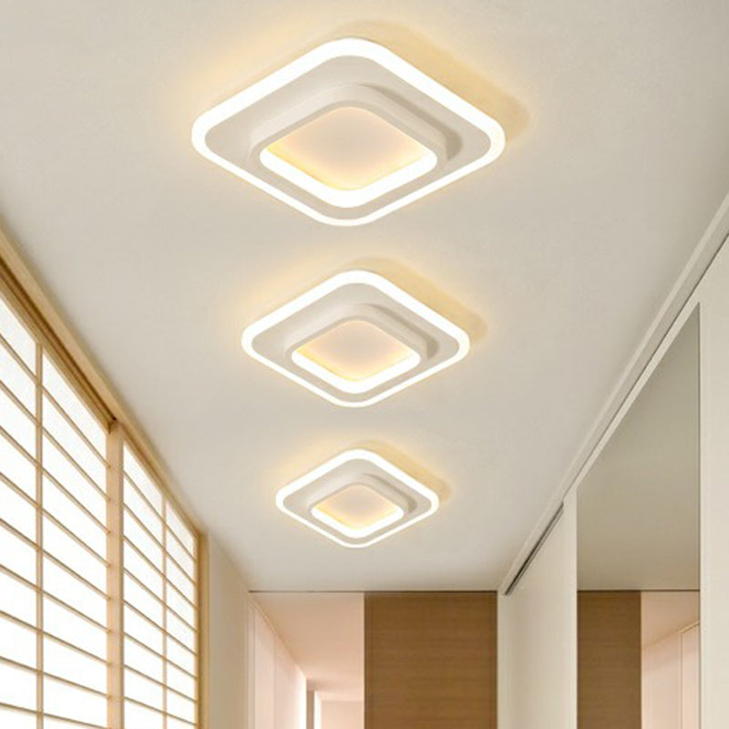 Simple Style Geometric Flushmount Ceiling Lamp Metal Corridor Flush Mounted Light Clearhalo 'Ceiling Lights' 'Close To Ceiling Lights' 'Close to ceiling' 'Flush mount' Lighting' 2327234