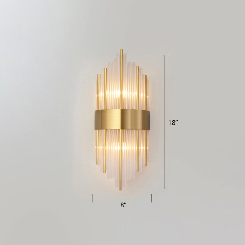 K9 Crystal Sticks Wall Sconce Postmodern 2-Light Wall Mounted Light for Living Room Gold 8