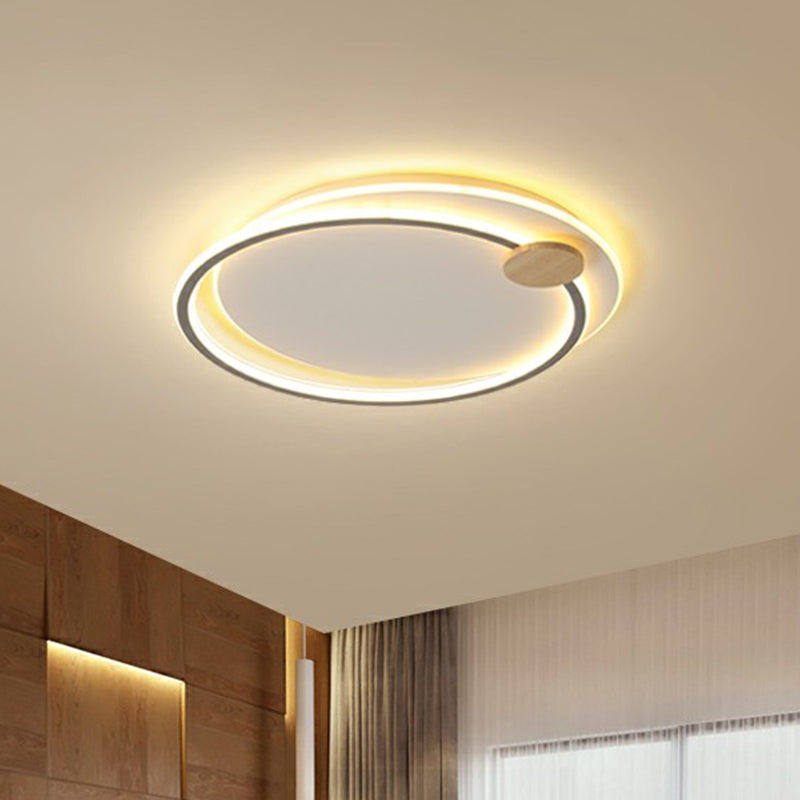 Big O Flush Mount Lighting Nordic Style Acrylic Bedroom LED Ceiling Mount Light Fixture Clearhalo 'Ceiling Lights' 'Close To Ceiling Lights' 'Close to ceiling' 'Flush mount' Lighting' 2327945