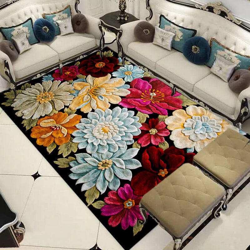 Formal Living Room Rug Multi Color Plant Print Indoor Rug Polypropylene Anti-Slip Backing Pet Friendly Carpet Clearhalo 'Area Rug' 'Modern' 'Rugs' Rug' 2333248