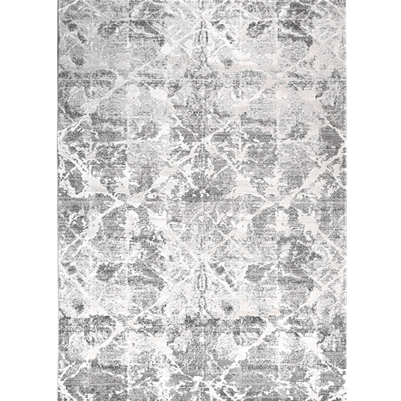 Simplicity Living Room Rug Multi Colored Abstract Print Rug Non-Slip Backing Pet Friendly Area Carpet Gray-White Clearhalo 'Area Rug' 'Rug' 2333268