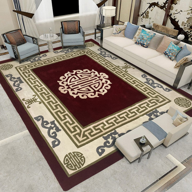 Oriental Living Room Rug Multi Color Geometric Patterned Indoor Rug Polypropylene Pet Friendly Anti-Slip Backing Carpet Clearhalo 'Area Rug' 'Rug' 2334443