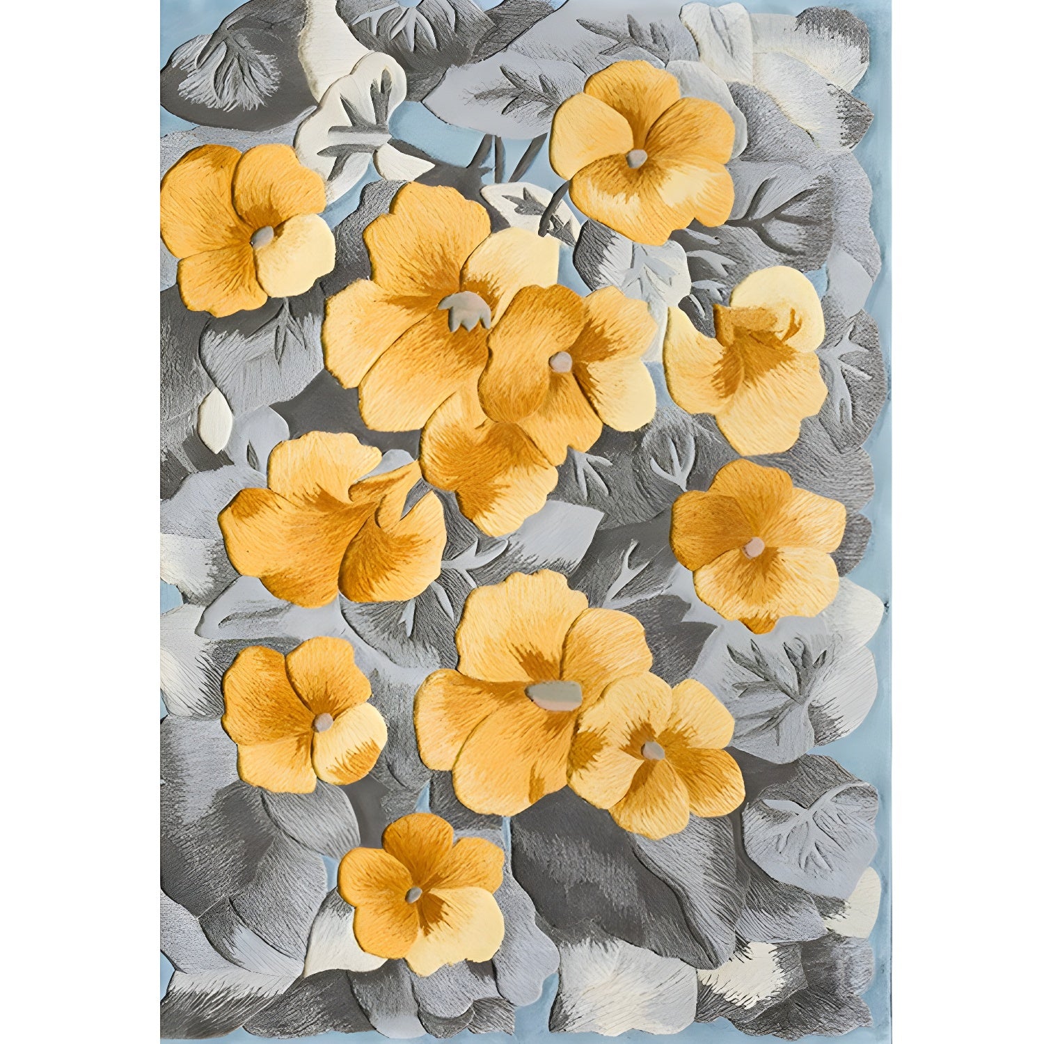 French Country Flower Print Rug Multi Colored Polypropylene Carpet Anti-Slip Backing Stain-Resistant Indoor Rug for Decoration Clearhalo 'Area Rug' 'French Country' 'Rugs' Rug' 2334456