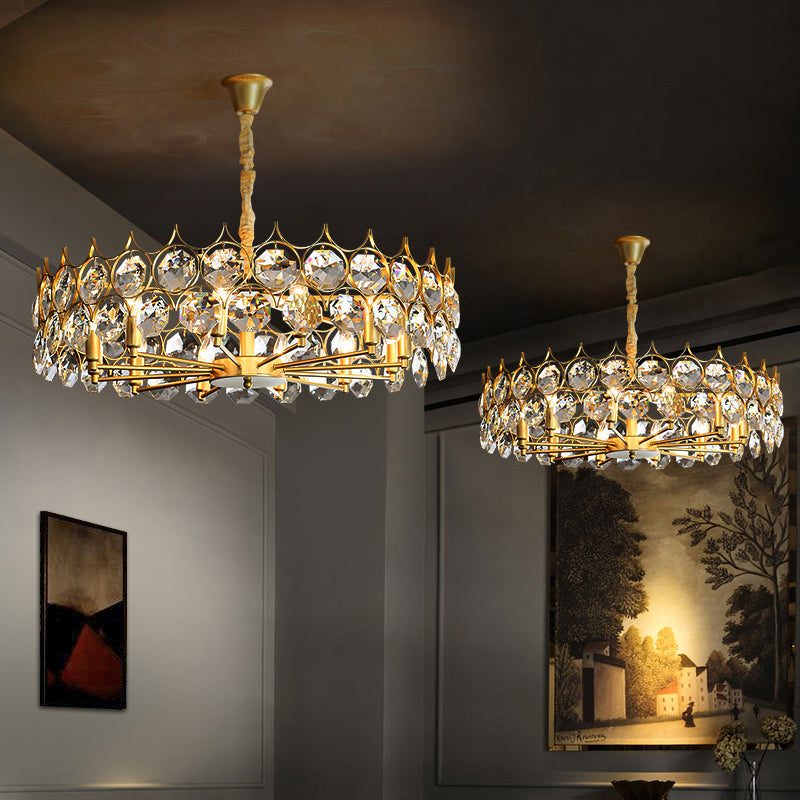 Teardrop-Like Dining Room Chandelier Crystal Postmodern Style Hanging Ceiling Light Clearhalo 'Ceiling Lights' 'Chandeliers' 'Modern Chandeliers' 'Modern' Lighting' 2335931