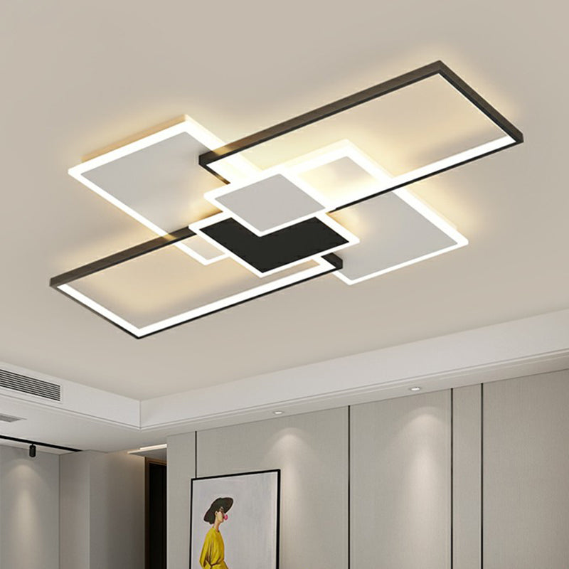 Overlap Ceiling Mounted Light Modern Stylish Metal Bedroom Flush Mount Lighting Fixture Clearhalo 'Ceiling Lights' 'Close To Ceiling Lights' 'Close to ceiling' 'Flush mount' Lighting' 2336461