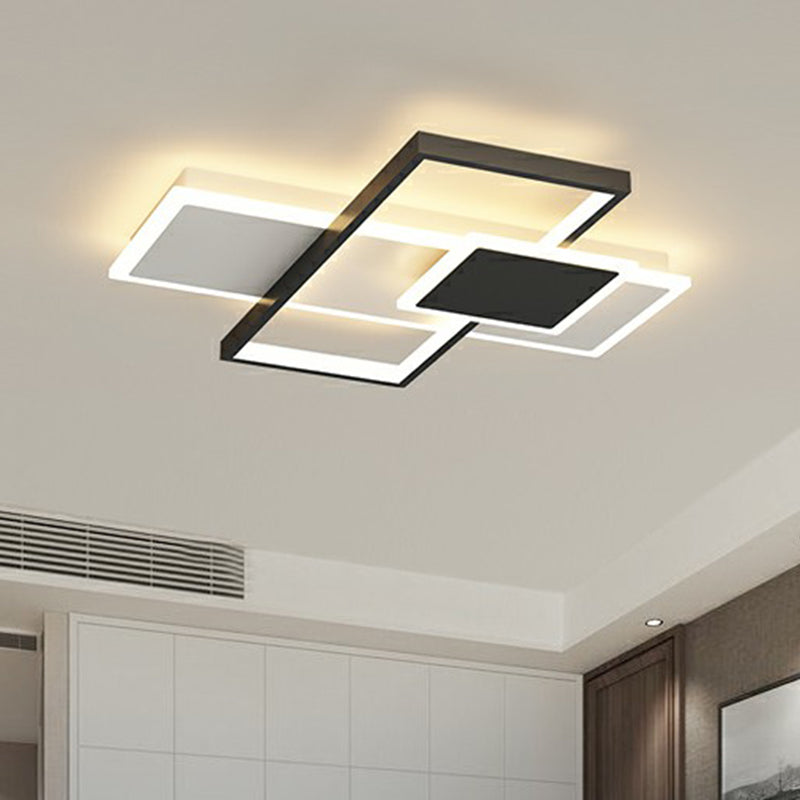 Overlap Ceiling Mounted Light Modern Stylish Metal Bedroom Flush Mount Lighting Fixture Clearhalo 'Ceiling Lights' 'Close To Ceiling Lights' 'Close to ceiling' 'Flush mount' Lighting' 2336468